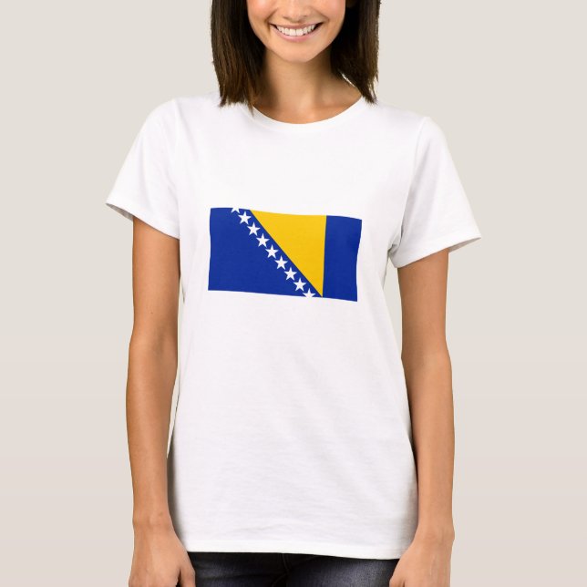 Patriotic Bosnien och Hercegovina Flagga T Shirt (Framsida)
