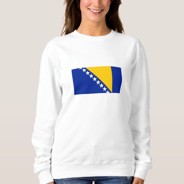 Patriotic Bosnien och Hercegovina Flagga T Shirt (Framsida)