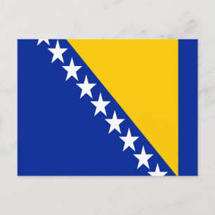 Patriotic Bosnien och Hercegovina Flagga Vykort