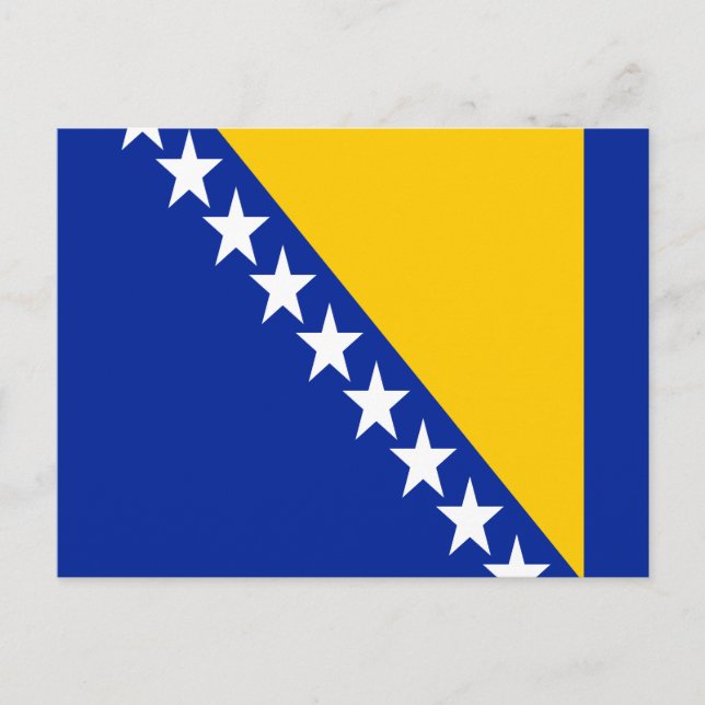 Patriotic Bosnien och Hercegovina Flagga Vykort (Framsida)