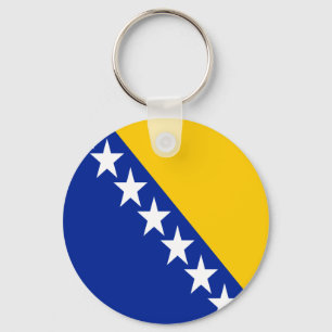 Patriotic Bosnien och Hercegovinas Flagga Keychain Nyckelring
