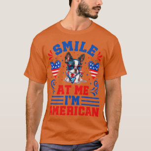 Patriotic Boston Terrier Hund T Shirt