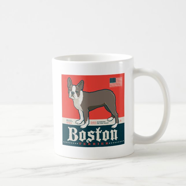Patriotic | Boston Terrier Kaffemugg (Höger)