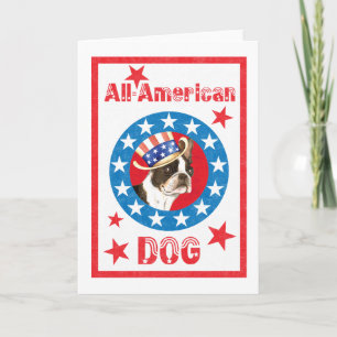 Patriotic Boston Terrier Kort