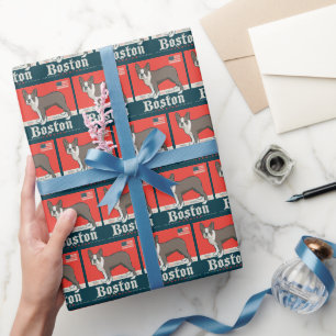 Patriotic Boston Terrier Presentpapper