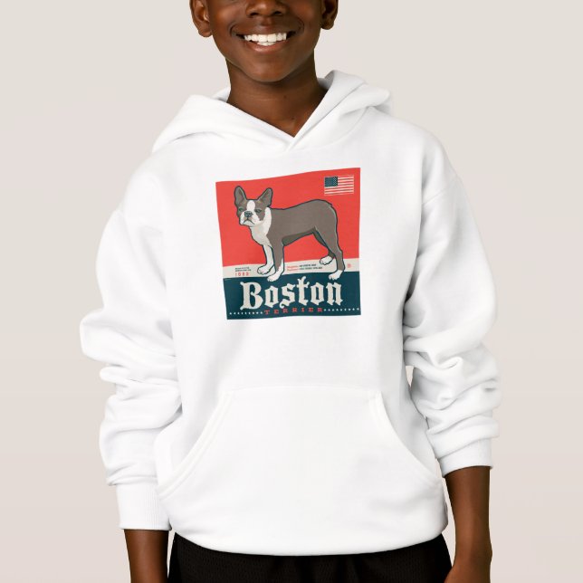 Patriotic | Boston Terrier T Shirt (Framsida)