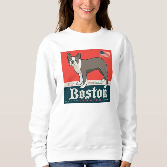 Patriotic | Boston Terrier T Shirt (Framsida)