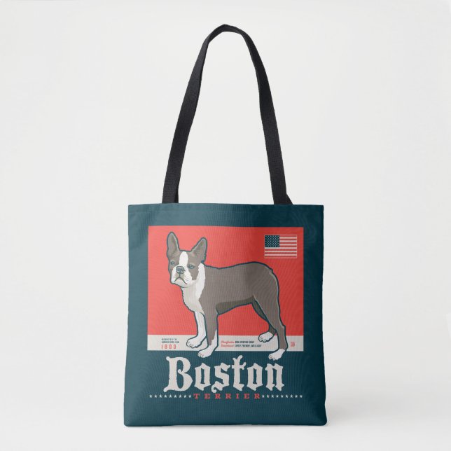 Patriotic | Boston Terrier Tygkasse (Framsida)