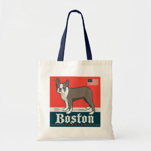 Patriotic Boston Terrier Tygkasse