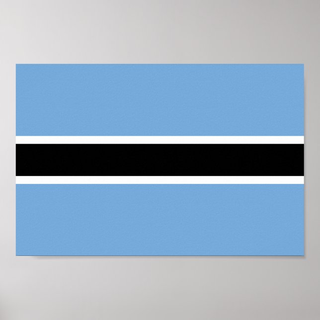Patriotic Botswana Flagga Poster (Framsidan)
