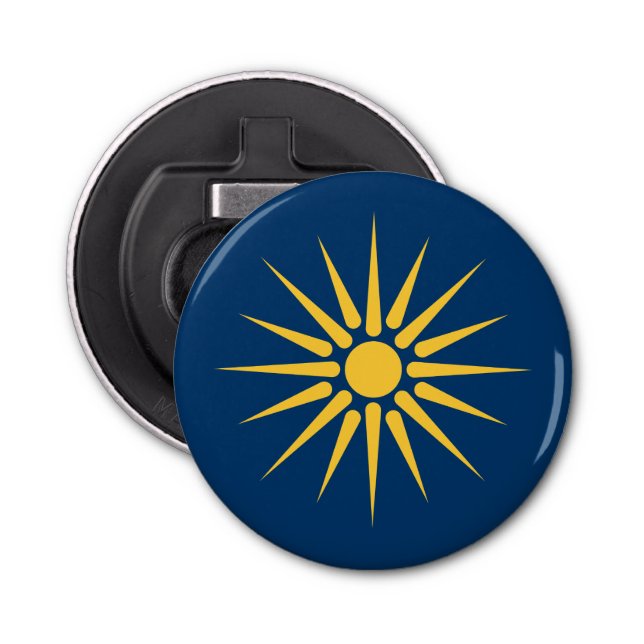 Patriotic bottle opener with Flag of Macedonia Flasköppnare (Framsidan)