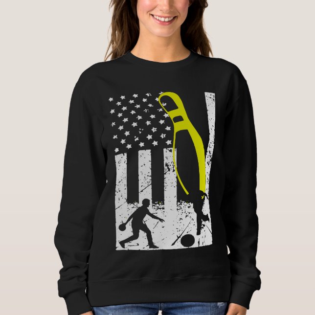 Patriotic Bowling Team Trophy T Shirt (Framsida)