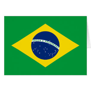 Patriotic Brasilien Flagga Hälsningskort