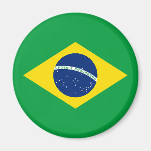 Patriotic Brasilien Flagga Magnet