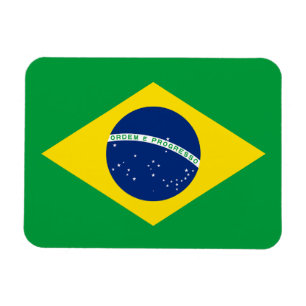Patriotic Brasilien Flagga Magnet