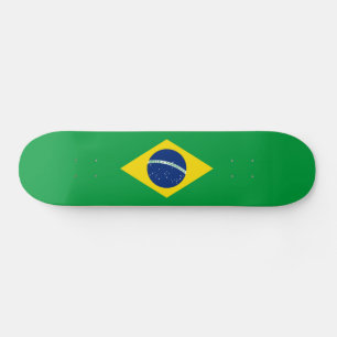 Patriotic Brasilien Flagga Mini Skateboard Bräda 18,5 Cm