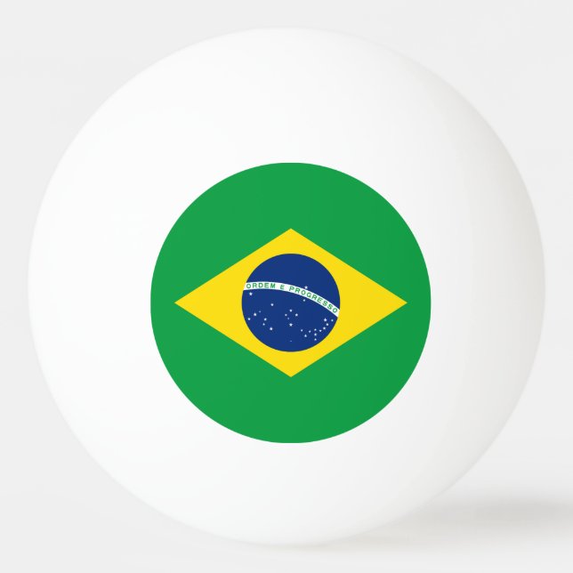Patriotic Brasilien Flagga Pingisboll (Baksidan)
