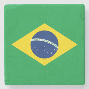 Patriotic Brasilien Flagga Stenunderlägg