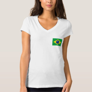 Patriotic Brasilien Flagga T Shirt