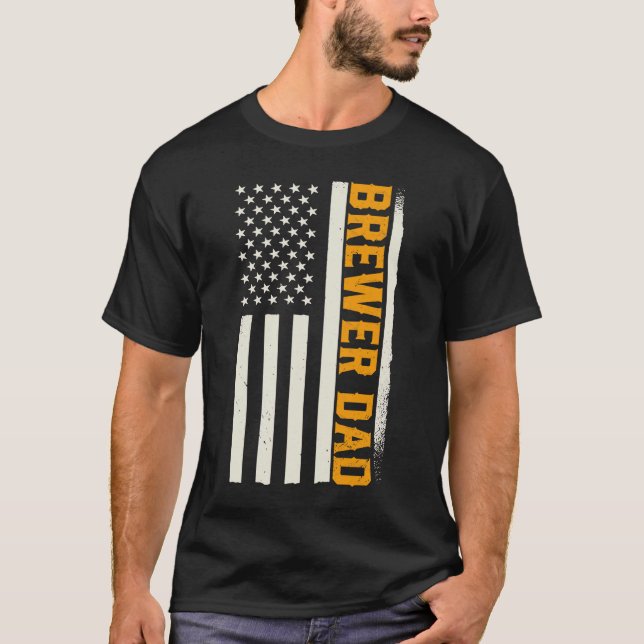 Patriotic Brew Brewmaster Brewer D T Shirt (Framsida)