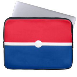Patriotic Bright Rött vitt blått Modern Färg Block Laptop Fodral