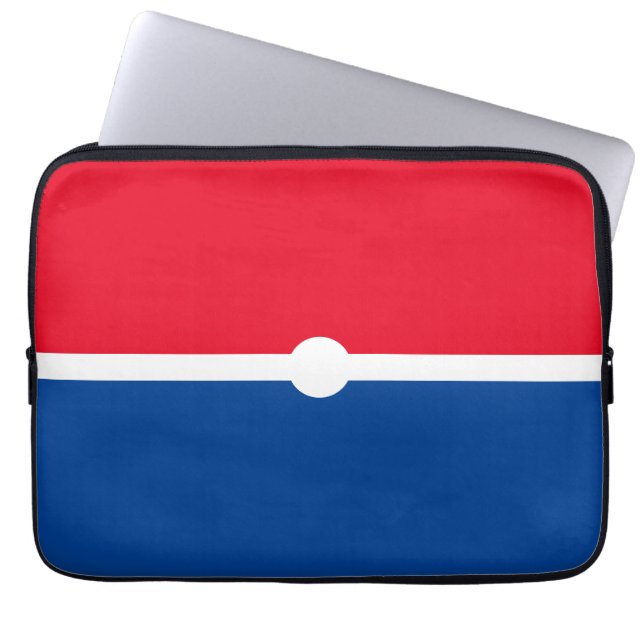 Patriotic Bright Rött vitt blått Modern Färg Block Laptop Fodral (Framsidan)