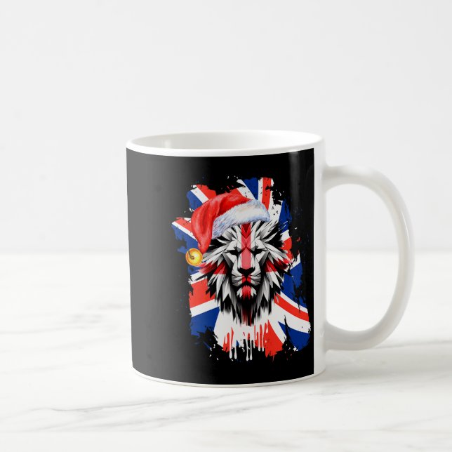 Patriotic British Christmas Uk English Flag Premiu Kaffemugg (Höger)