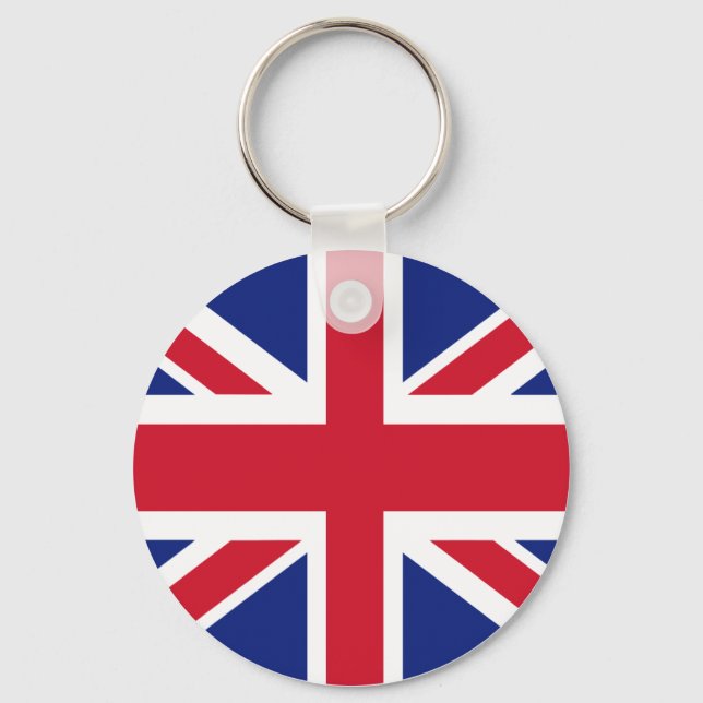 Patriotic British Union Jack Flagga Nyckelring (Framsida)