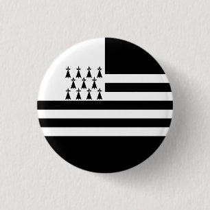 Patriotic Brittany Flagga Button Knapp