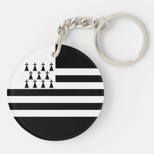 Patriotic Brittany Flagga Keychain (Baksidan)