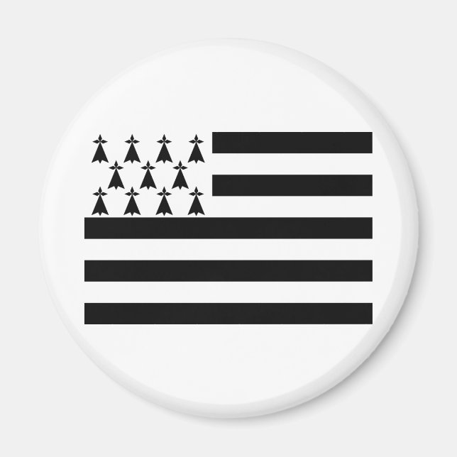 Patriotic Brittany Flagga Magnet (Framsidan)