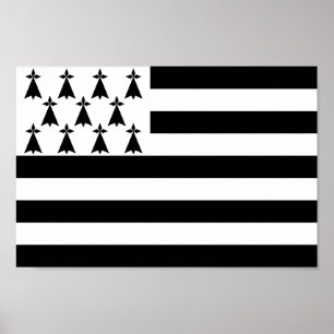 Patriotic Brittany Flagga Poster