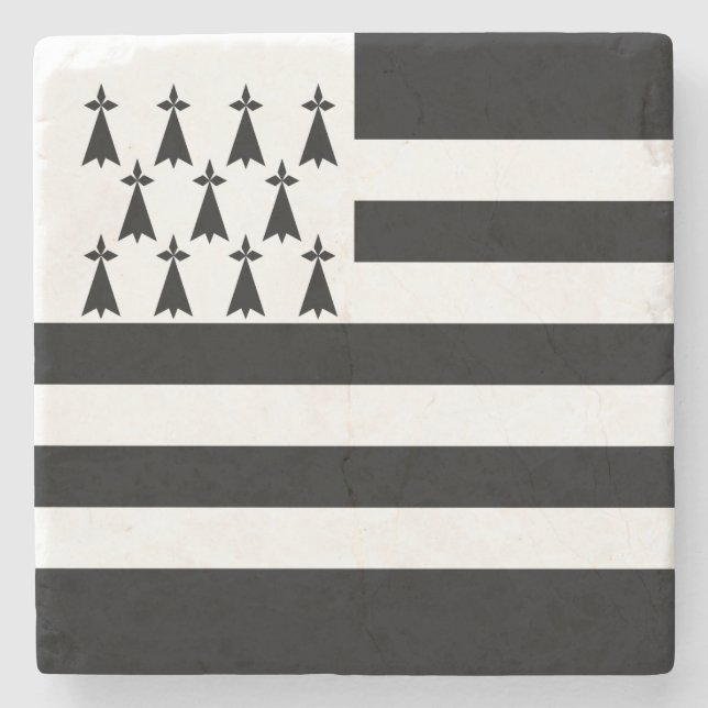 Patriotic Brittany Flagga Stenunderlägg (Framsidan)
