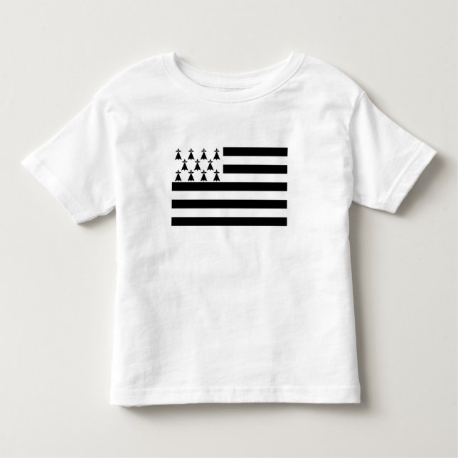 Patriotic Brittany Flagga T Shirt (Framsida)