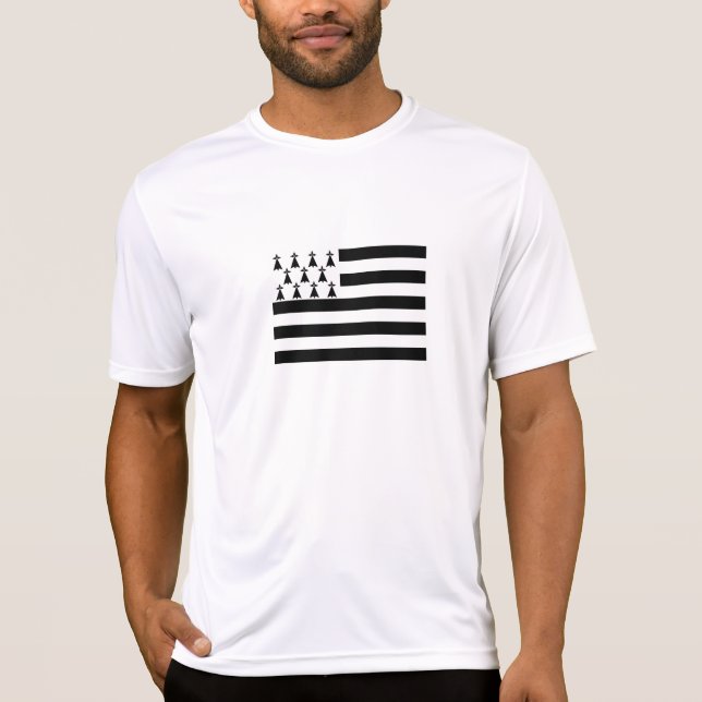 Patriotic Brittany Flagga T Shirt (Framsida)
