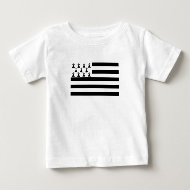 Patriotic Brittany Flagga T Shirt (Framsida)