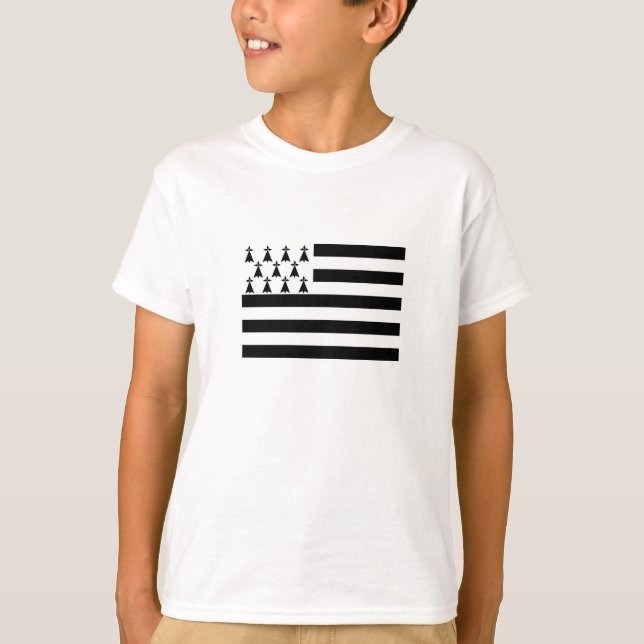 Patriotic Brittany Flagga T Shirt (Framsida)