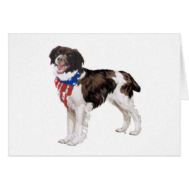 Patriotic Brittany Hälsningskort (Framsidan Horizontal)