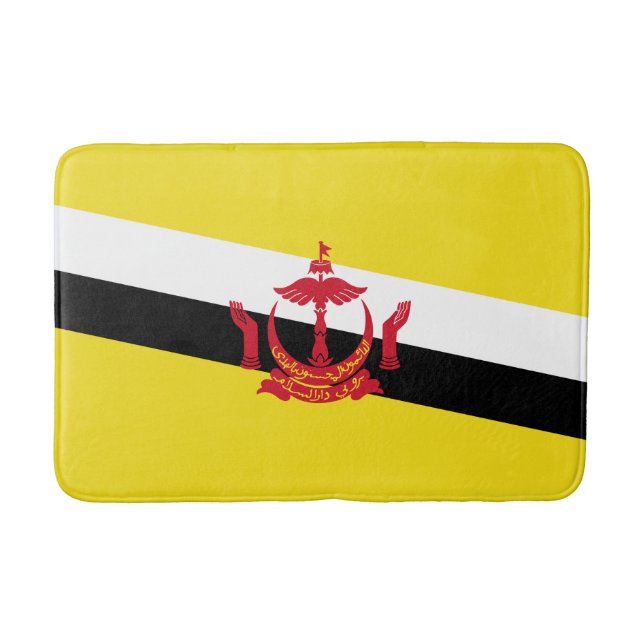 Patriotic Brunei Flagga Bath Mat Badrumsmatta (Framsidan)