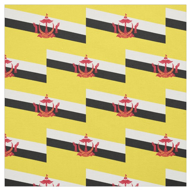 Patriotic Brunei Flagga Fabric Tyg (Provkarta)