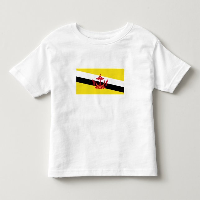 Patriotic Brunei Flagga T Shirt (Framsida)