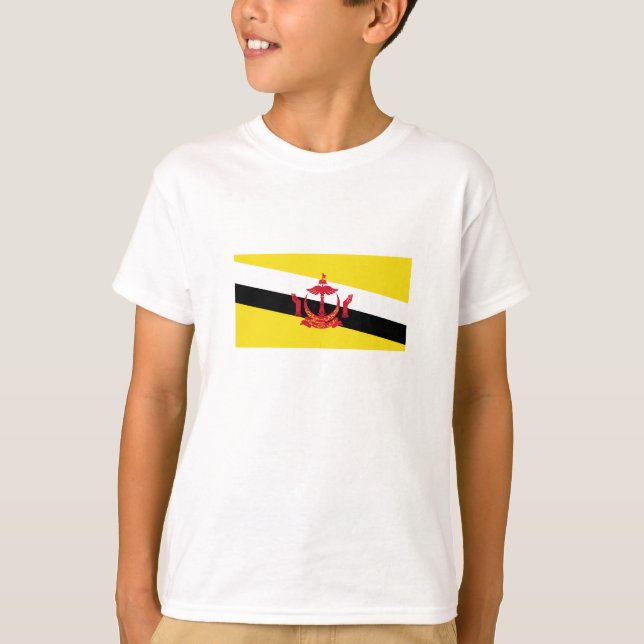 Patriotic Brunei Flagga T Shirt (Framsida)