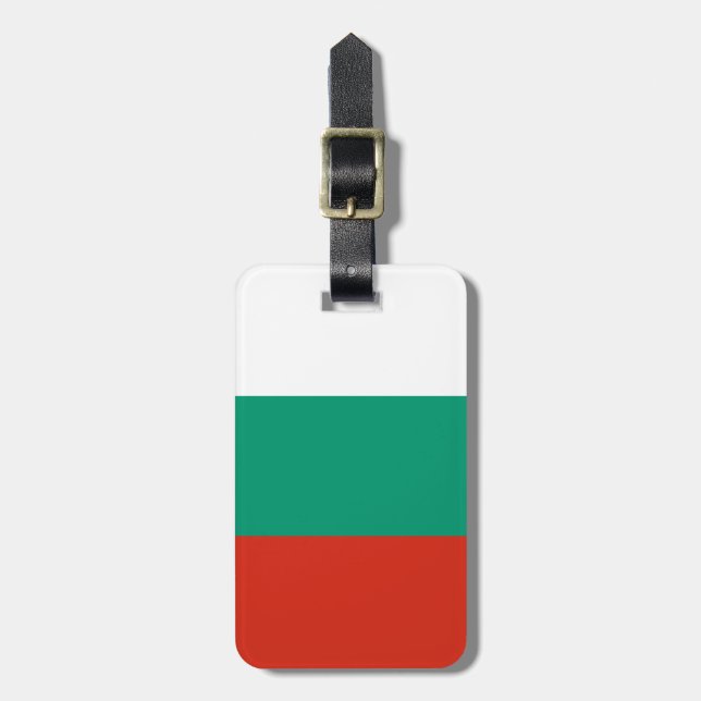 Patriotic Bulgariansk Flagga Luggage Tag Bagagebricka (Vertikal Framsida)