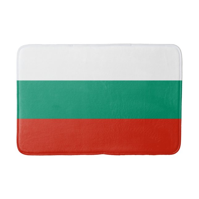 Patriotic Bulgariska Flagga Badrumsmatta (Framsidan)