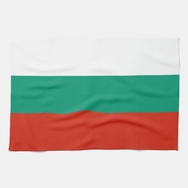 Patriotic Bulgariska Flagga Kitchen Towel Kökshandduk (Horisontell)