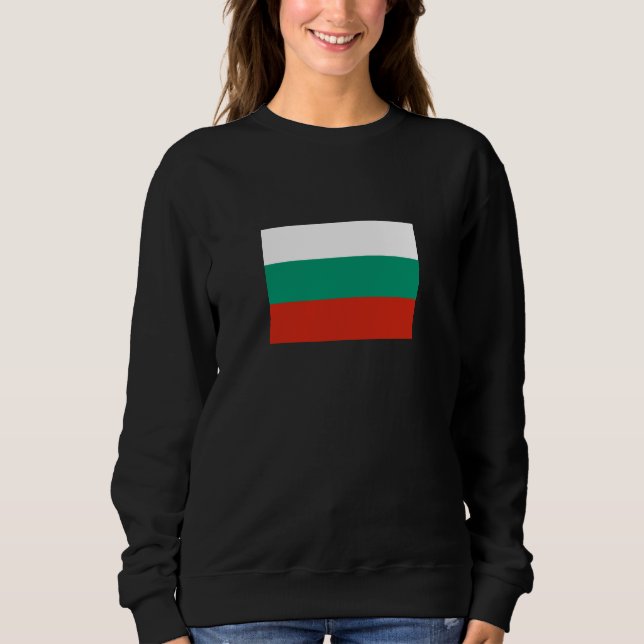 Patriotic Bulgariska Flagga Sweatshirt T Shirt (Framsida)