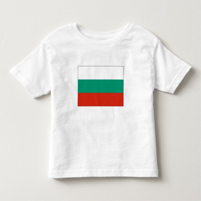 Patriotic Bulgariska Flagga T Shirt (Framsida)