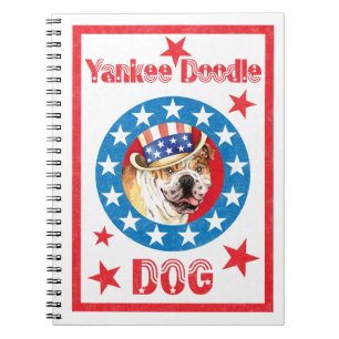 Patriotic Bulldog Anteckningsbok