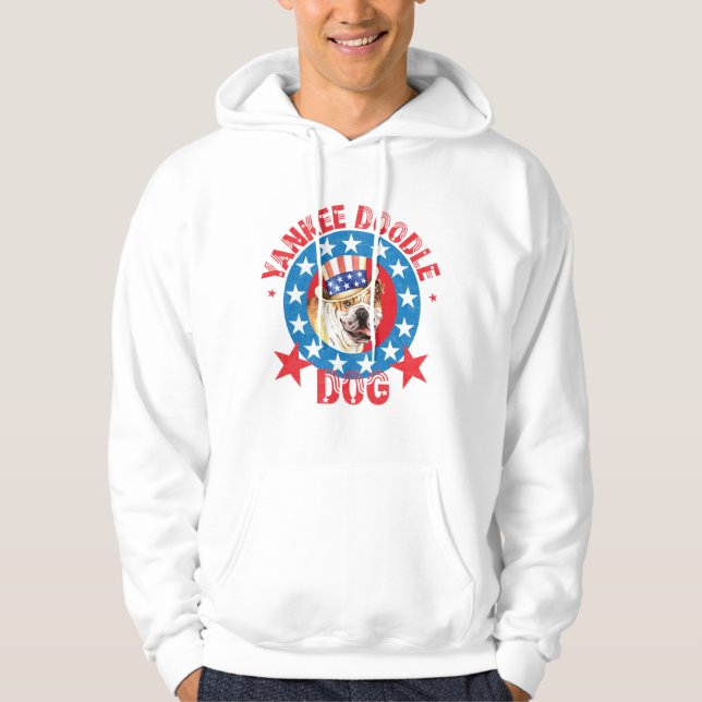 Patriotic Bulldog Hoodie (Framsida)