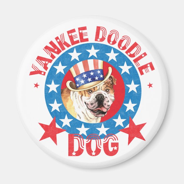 Patriotic Bulldog Magnet (Framsidan)